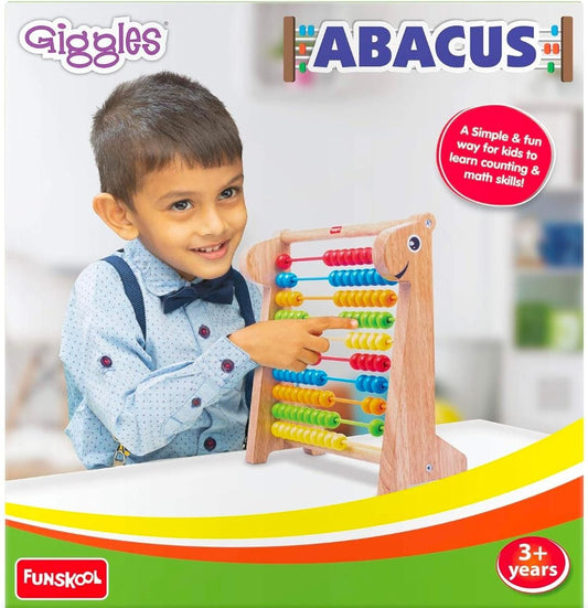 Giggles - Abacus, Multicolour Wooden Educational Toy, Early Math Skills, 3+ years, Preschool Toys (1 pieces) by Funskool