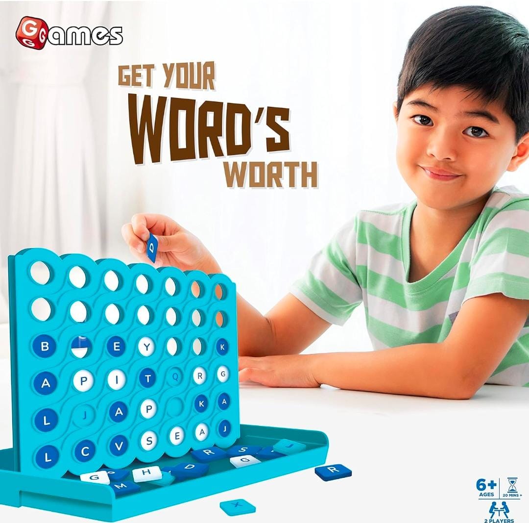 Funskool Word Build, 2 Player Word Building Game,Grid and Tray, Strategy Game, Ages 6+