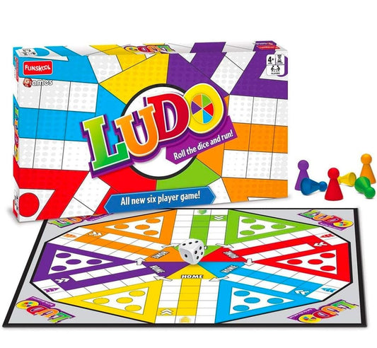 Funskool Games - Ludo 2018, The Classic startegy Game Board, Unique 6 Player Game, Kids and Family, 2-6 Players, 4 & Above