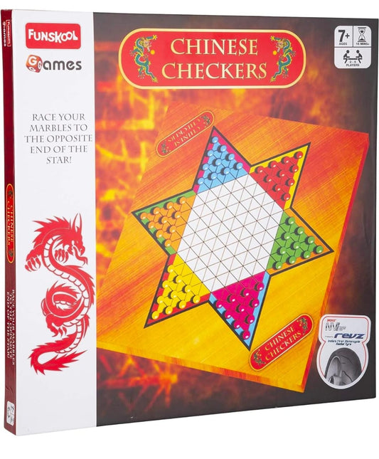 Funskool Games - Chinese Checkers, The classic strategy board game, Kids & family, 2 - 6 players, 6 & above