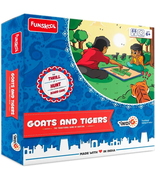 Funskool Goats & Tigers,Traditional Indian Game,Aadu Puli Attam,Puli Meka,Bhag Chaal,for 6Years and Above., Strategy, Little Kid