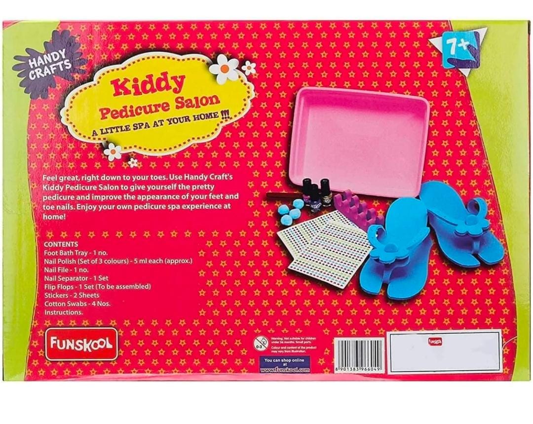 Funskool Handycrafts Kiddie Pedicure Salon, Manicure Kit, Pamper Your Nails, Art Kit, DIY Kit, Ages 7 Years and Above,