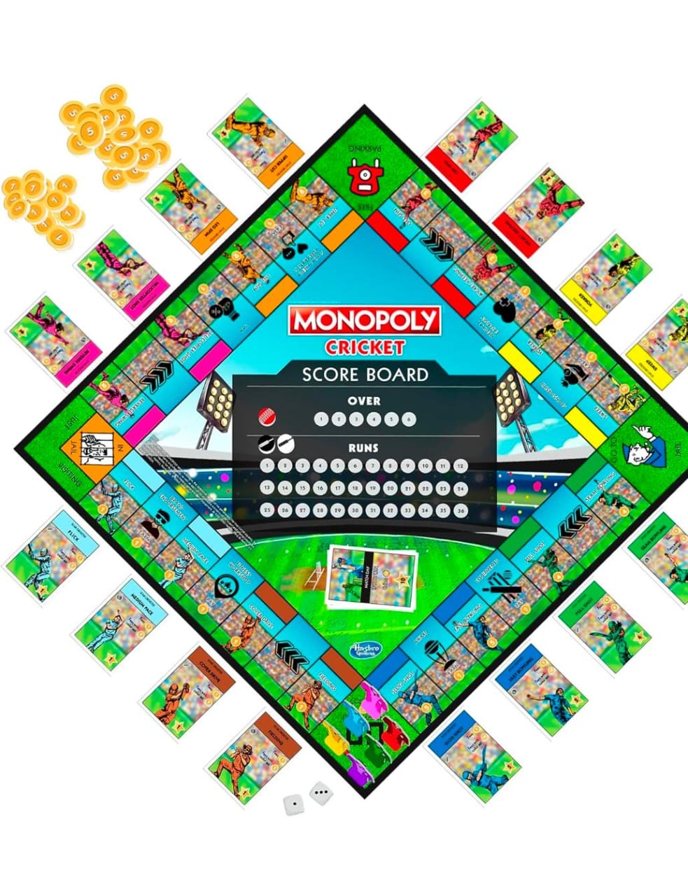 Monopoly Cricket Board Game | Cricket-Themed Monopoly Board Game for Families and Kids | for Ages 8+ | for 2 to 6 Players