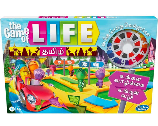 The Game of Life Game in Tamil (தமிழ்) by Hasbro for 2 to 4 Players, for Kids Age 8+