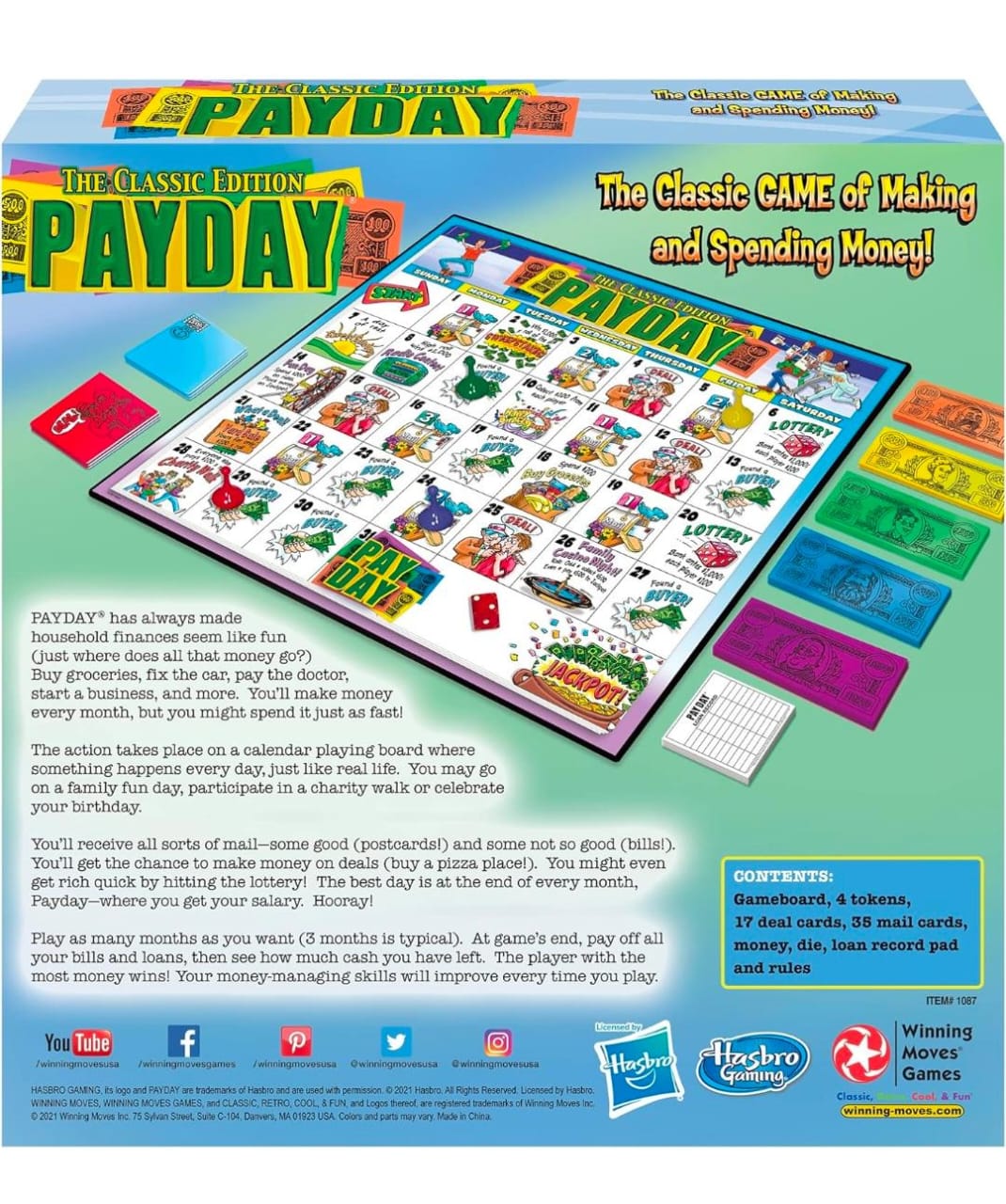 Payday by Hasbro, Family Finance Game for age 8+