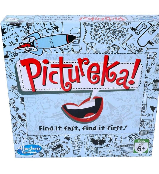 Pictureka by Hasbro, Board Game for Kids & Adults with Playing Card and Chips