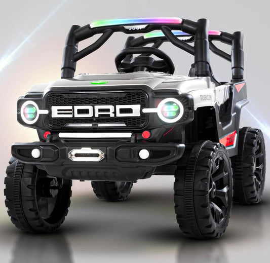 Tip Top Rechargeable Battery Operated Jeep for Kids, Ride on Toy Kids Car with Light & Music | Baby Big Battery Car | Electric Jeep Car for Kids to Drive 2 to 6 Years Boy Girl (Eoro Painted ASH)