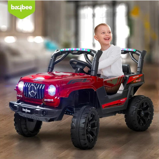 Tip Top Rechargeable Battery Operated Jeep for Kids, Ride on Toy Kids Car with Light & Music | Baby Big Battery Car | Electric Jeep Car for Kids to Drive 2 to 6 Years Boy Girl (Red)