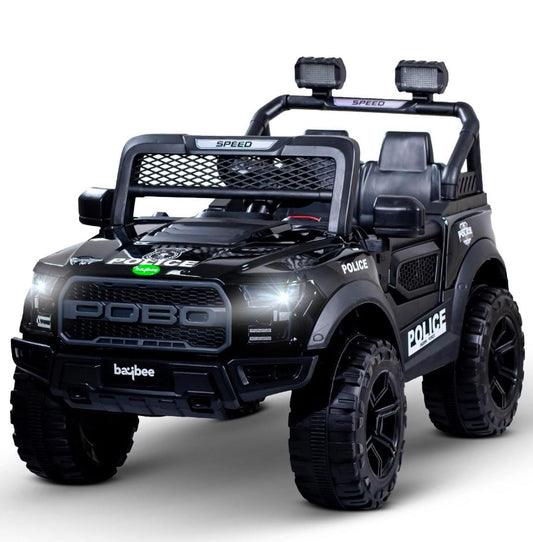 Tip Top Rechargeable Battery Operated Jeep for Kids, Ride on Toy Kids Car with Light & Music | Baby Big Battery Car | Electric Jeep Car for Kids to Drive 3 to 8 Years Boys Girls (Painted Black)