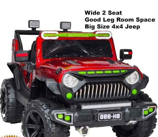 TipTop Reachargeble Thar Jeep for Kids 1 to 8 Years | Driving Electric Car Toy Ride on /Bluetooth Music Player | Remote Control & Manual Steering Drive