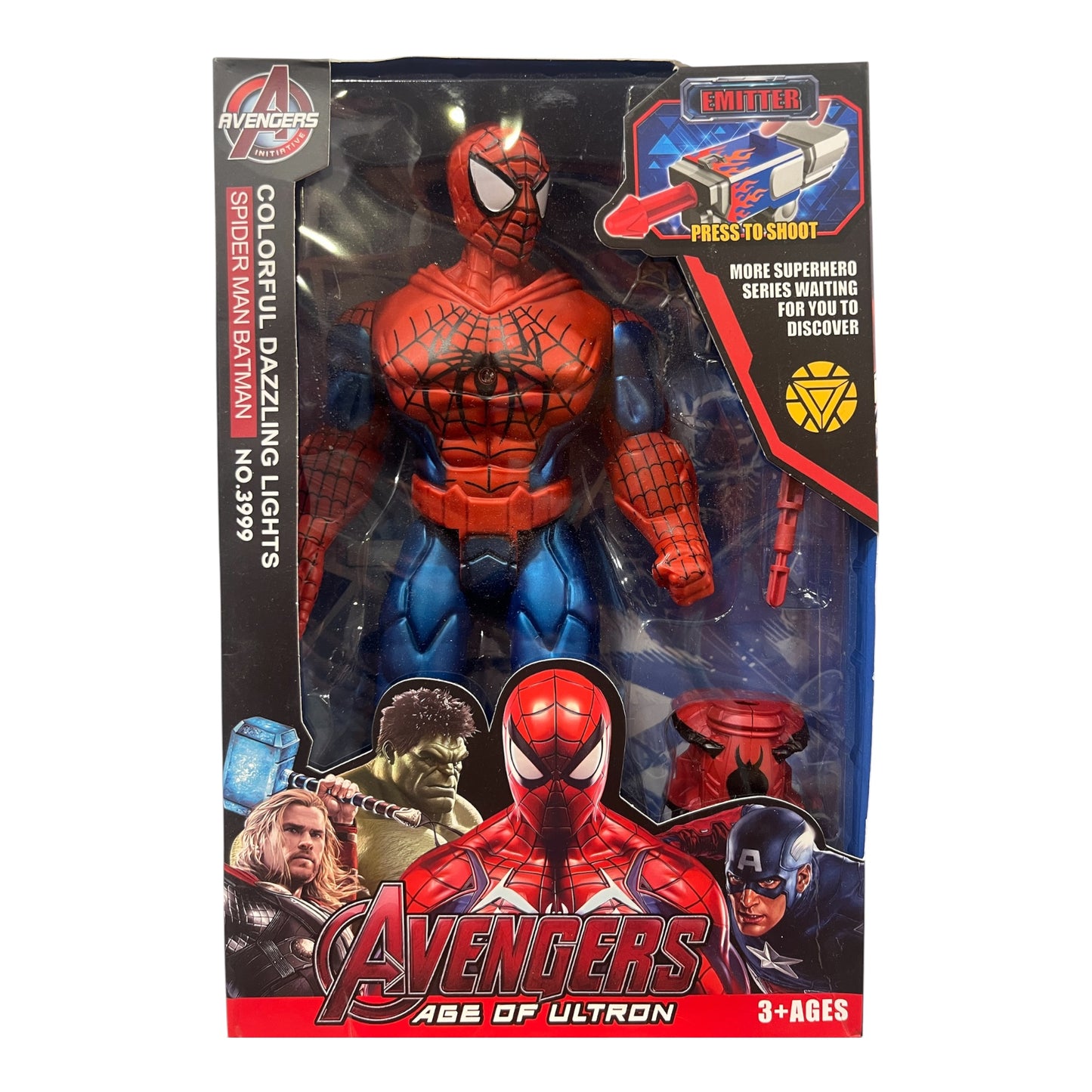 Spider-Man Avengers Action Figure Toy with LED Light