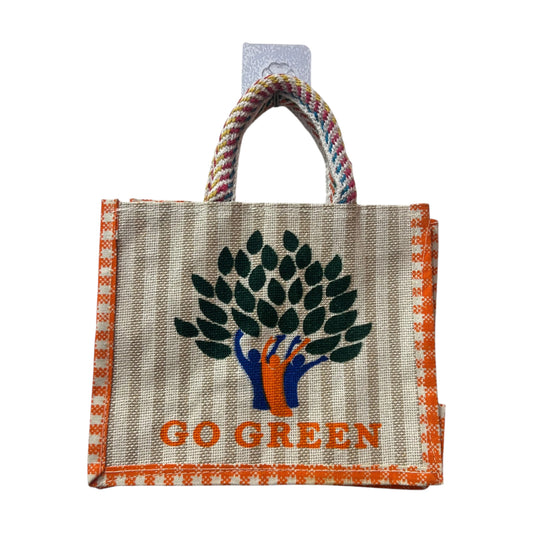 Go Green Jute Bag with Zipper