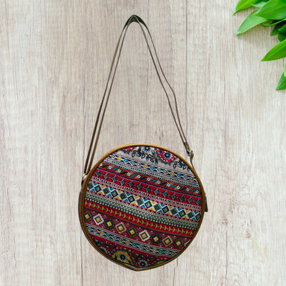 TIPTOP Round ikat Style Ladies Sling Bag B15