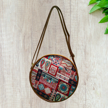 TIPTOP Round ikat Style Ladies Sling Bag B16