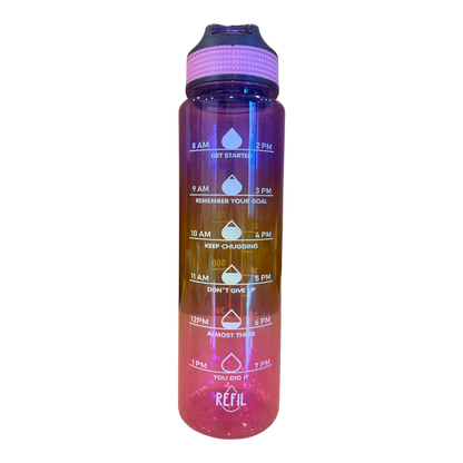 Motivational Water Bottle 1 Litre | BPA-Free with Leak-Proof & Break-Proof Sipper Bottles for Gym, school & Office