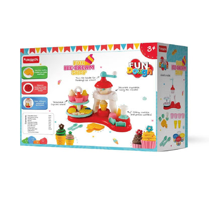 Fun Ice Cream Shop Dough Playset with Molds & Extruder for Creative Kids