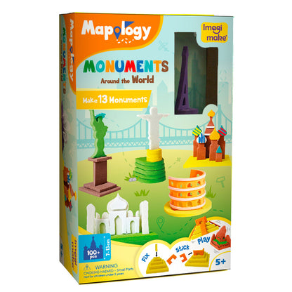 Image Make Mapology 3D World Monuments Model Kit: 13 Iconic Landmarks for Kids