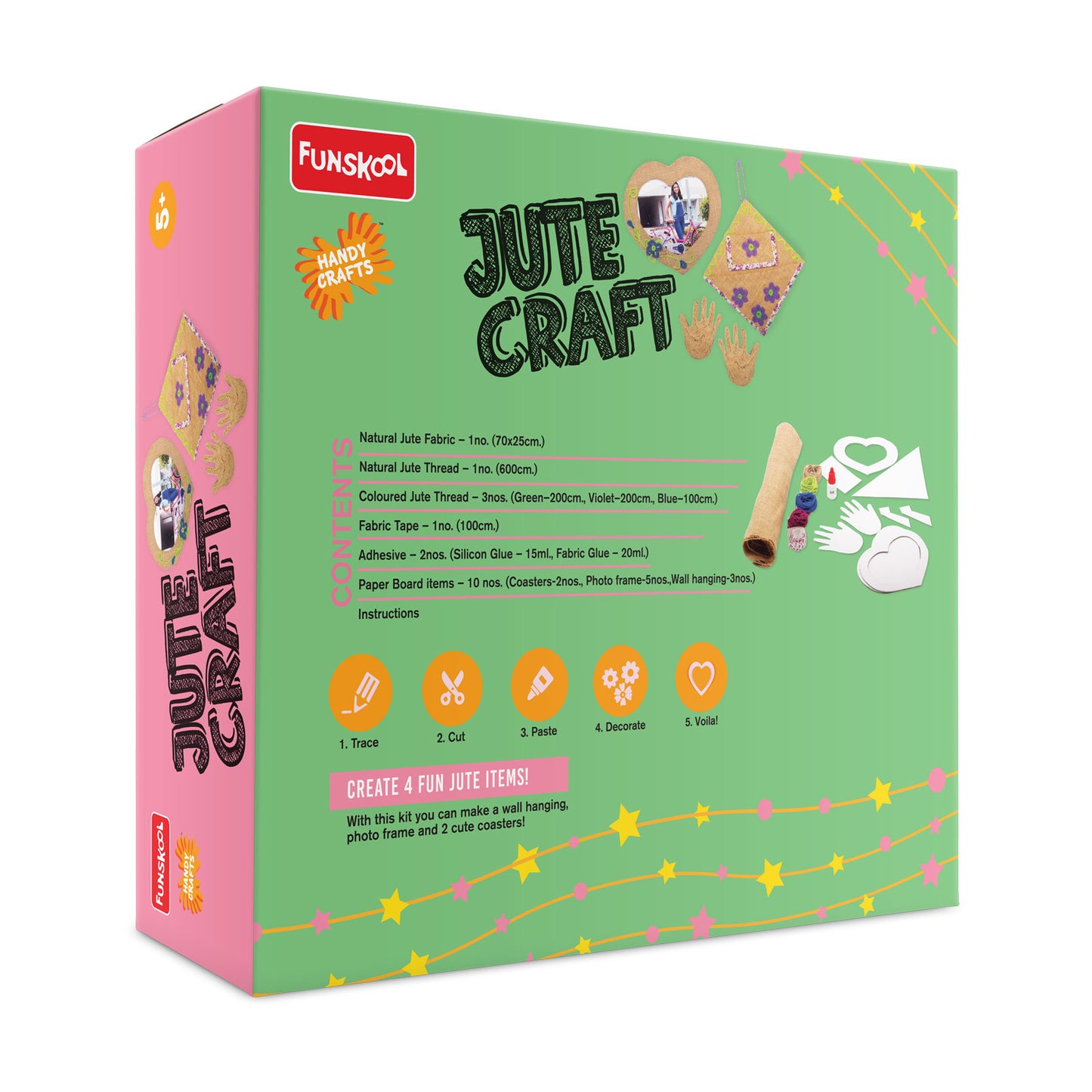 Funskool Handycrafts Jute Craft DIY Creative Kit for Kids