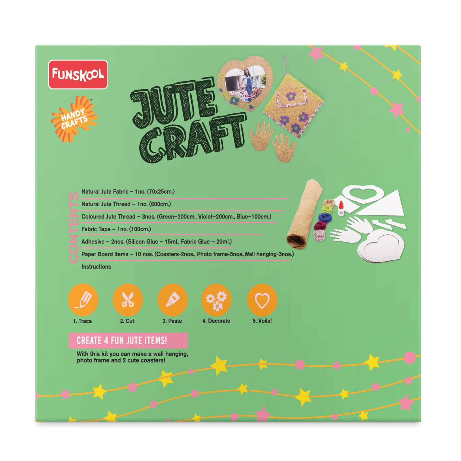 Funskool Handycrafts Jute Craft DIY Creative Kit for Kids