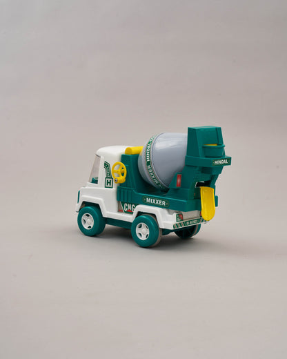 HINDAL Friction-Powered Toy Cement Mixer Truck, Realistic Rotating Drum Fun