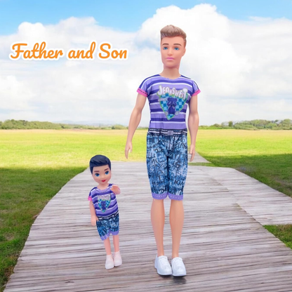 Family Doll Set with Movable Limbs for Kids