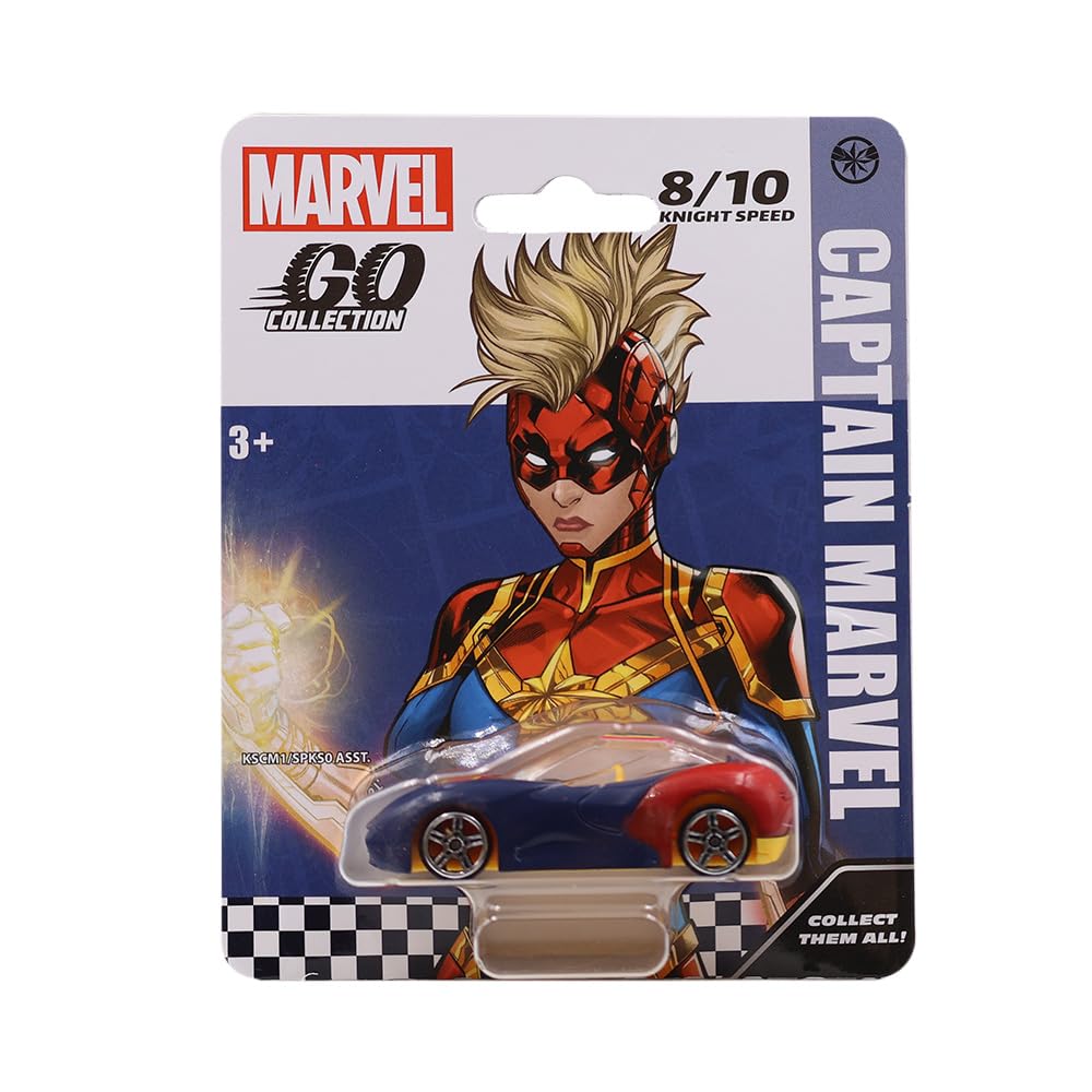Marvel Go Captain Marvel 1:64 Diecast Knight Speed Toy Car