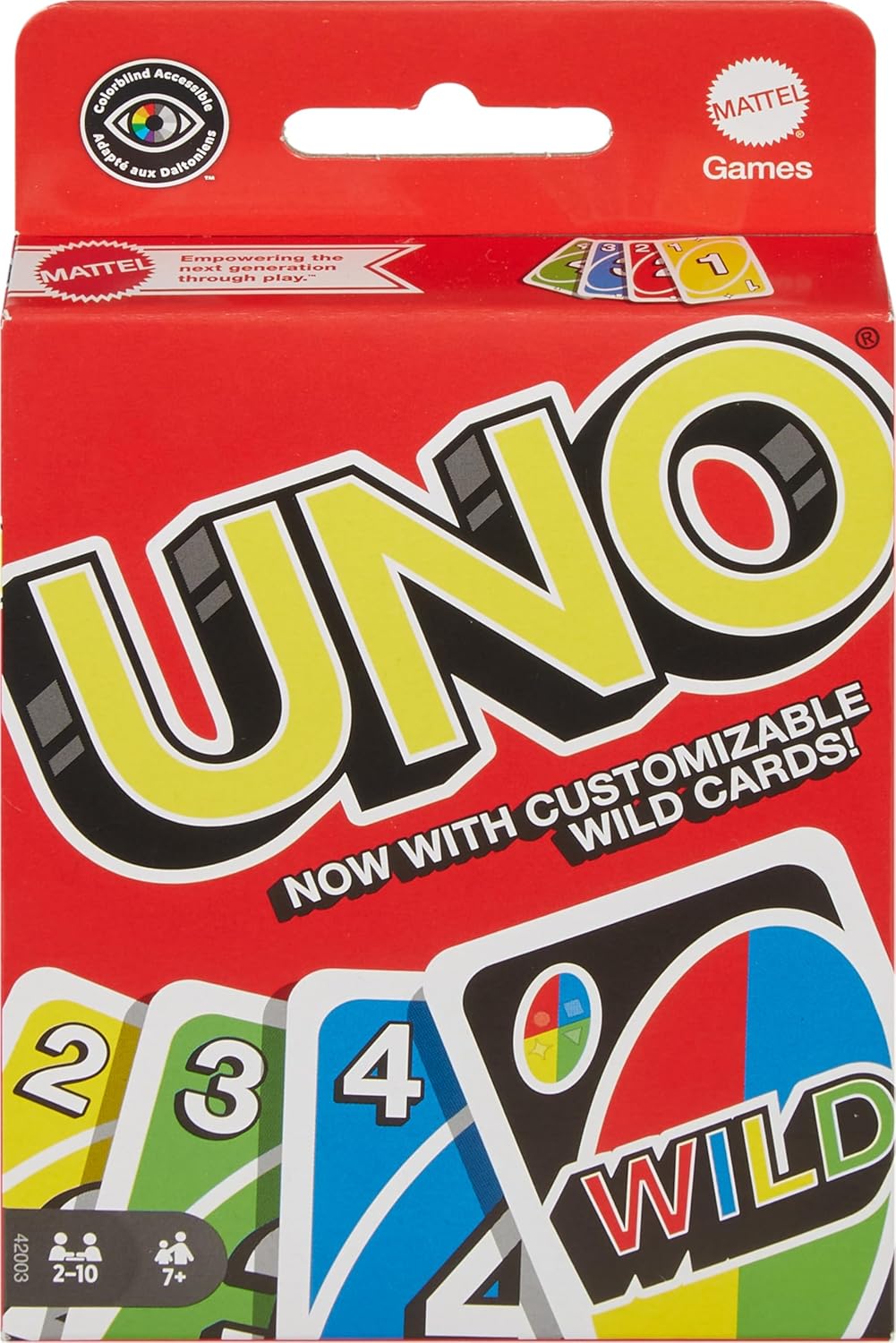 Mattel UNO Classic Card Game | Customisable Wild Cards
