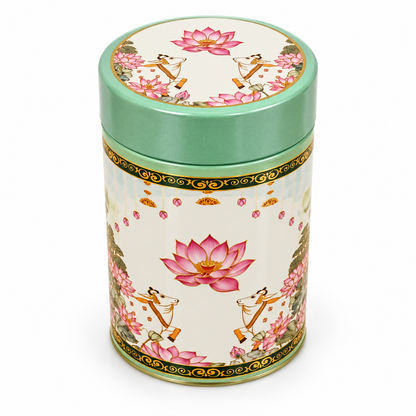 4 inch Designer Air tight Container Tin - 1 pcs