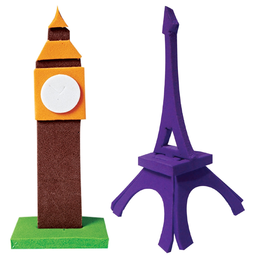 Mapology 3D World Monuments Model Kit: 13 Iconic Landmarks for Kids