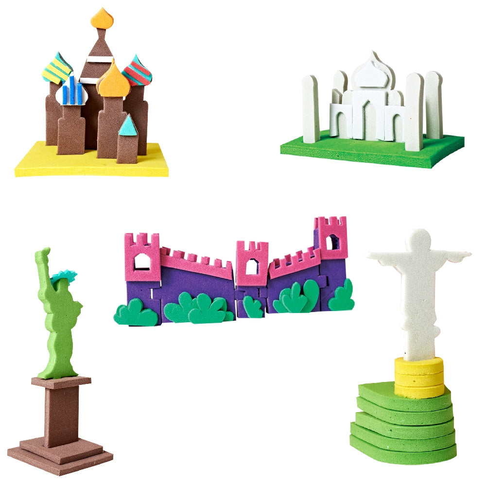 Mapology 3D World Monuments Model Kit: 13 Iconic Landmarks for Kids