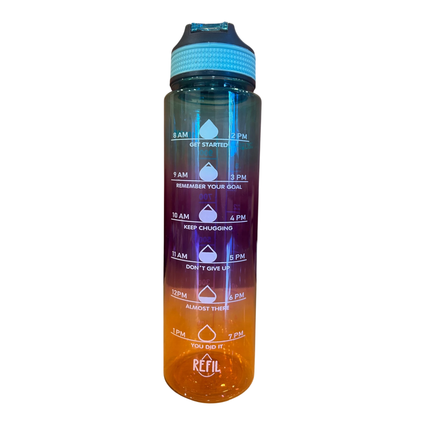 Motivational Water Bottle 1L | Detail View