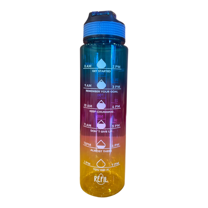 Motivational Water Bottle 1L | Colour Variety Detail