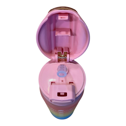 Motivational Water Bottle Set | Sipper Straw Detail