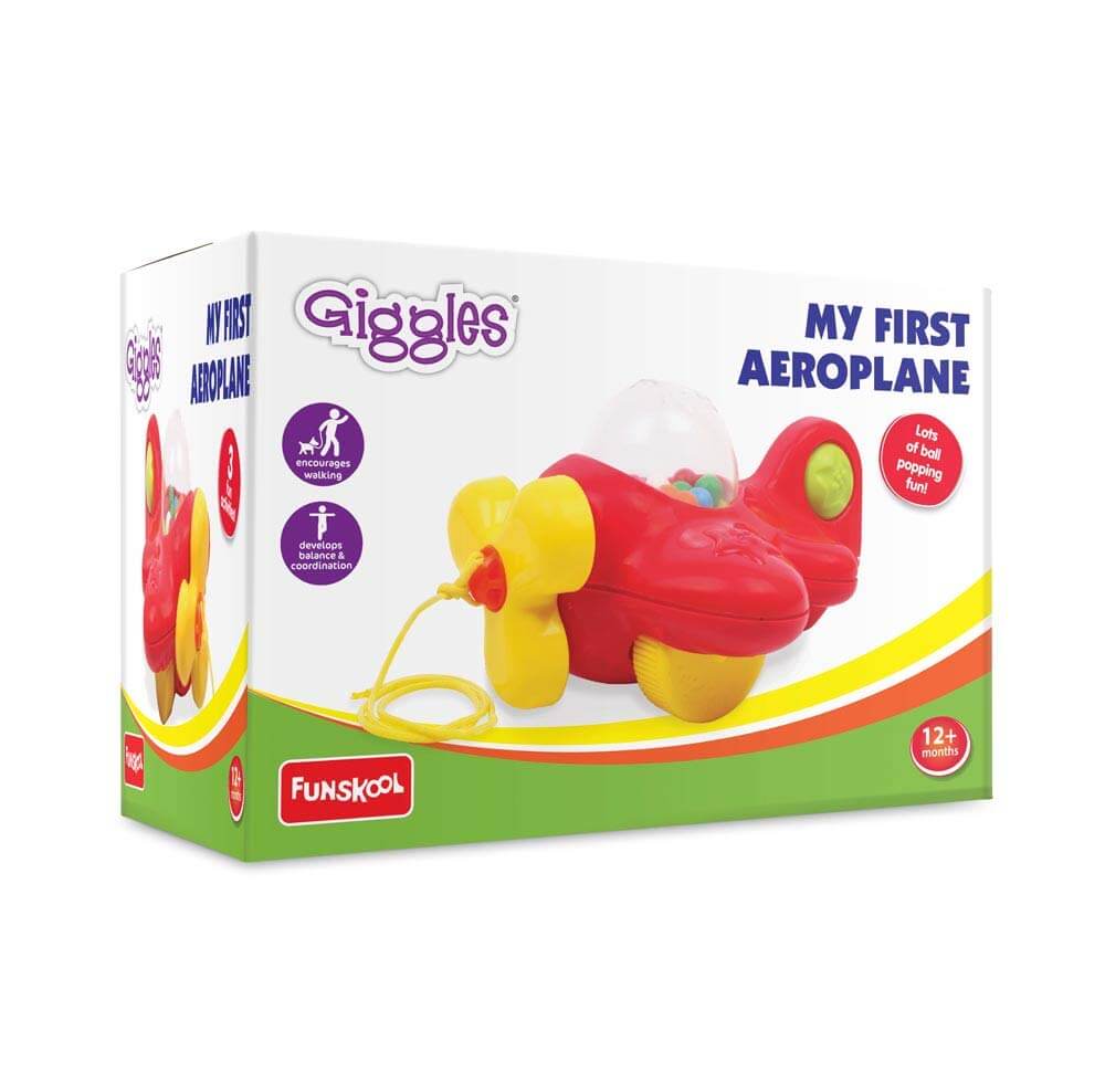 Funskool My First Aeroplane Pull-Along Toy for Toddlers, Interactive Learning Toy