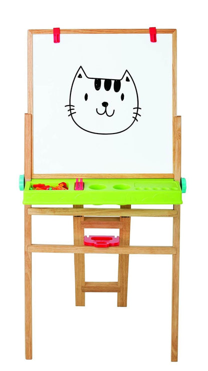 Giggles My First Double-Sided Wooden Easel for Kids with Art Supplies