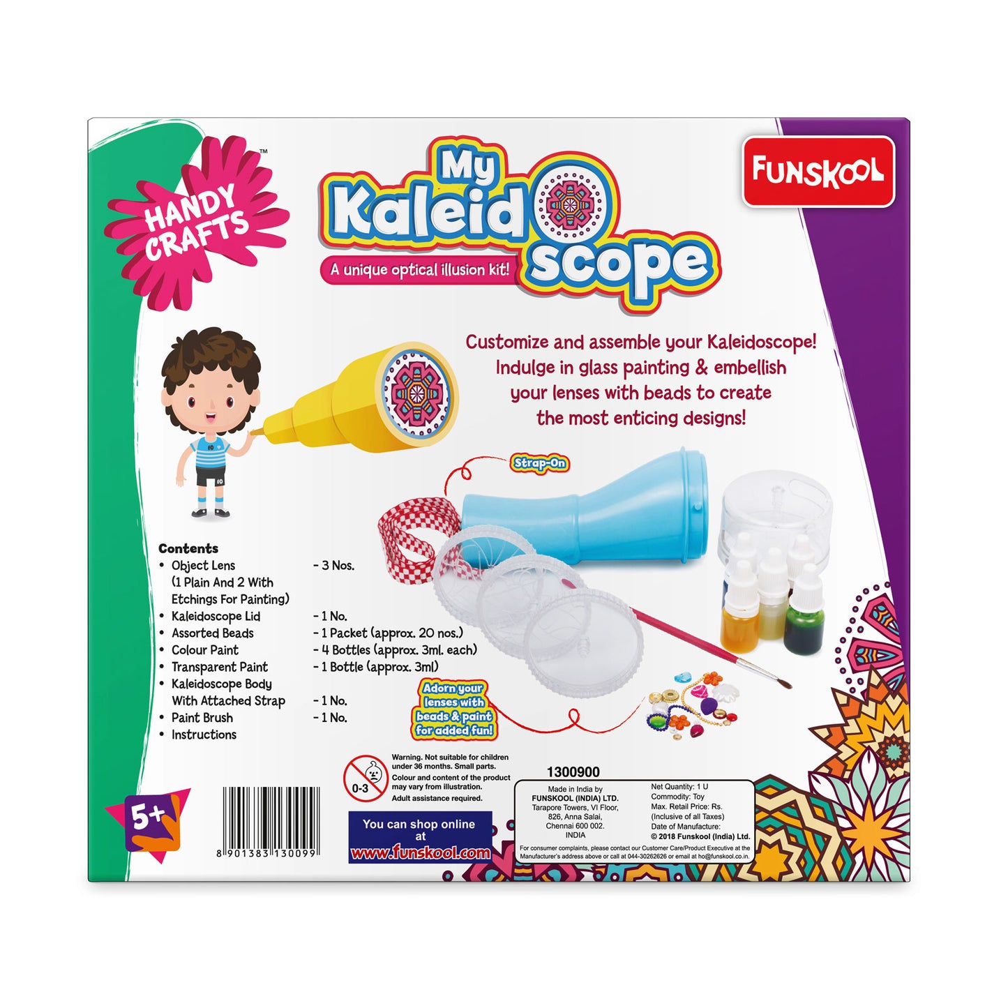 Funskool My Kaleidoscope DIY Optical Illusion Creative Learning Craft Kit