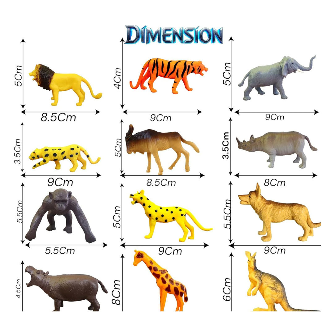 Wild Animal Set 12 Piece