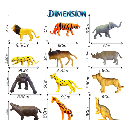 Wild Animal Set 12 Piece