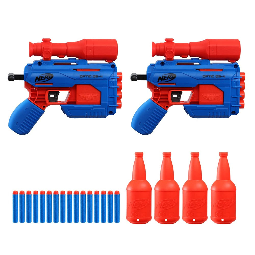 Nerf Alpha Strike Optic QS-4 Duel Blaster Set: 16 Darts, 2 Targets