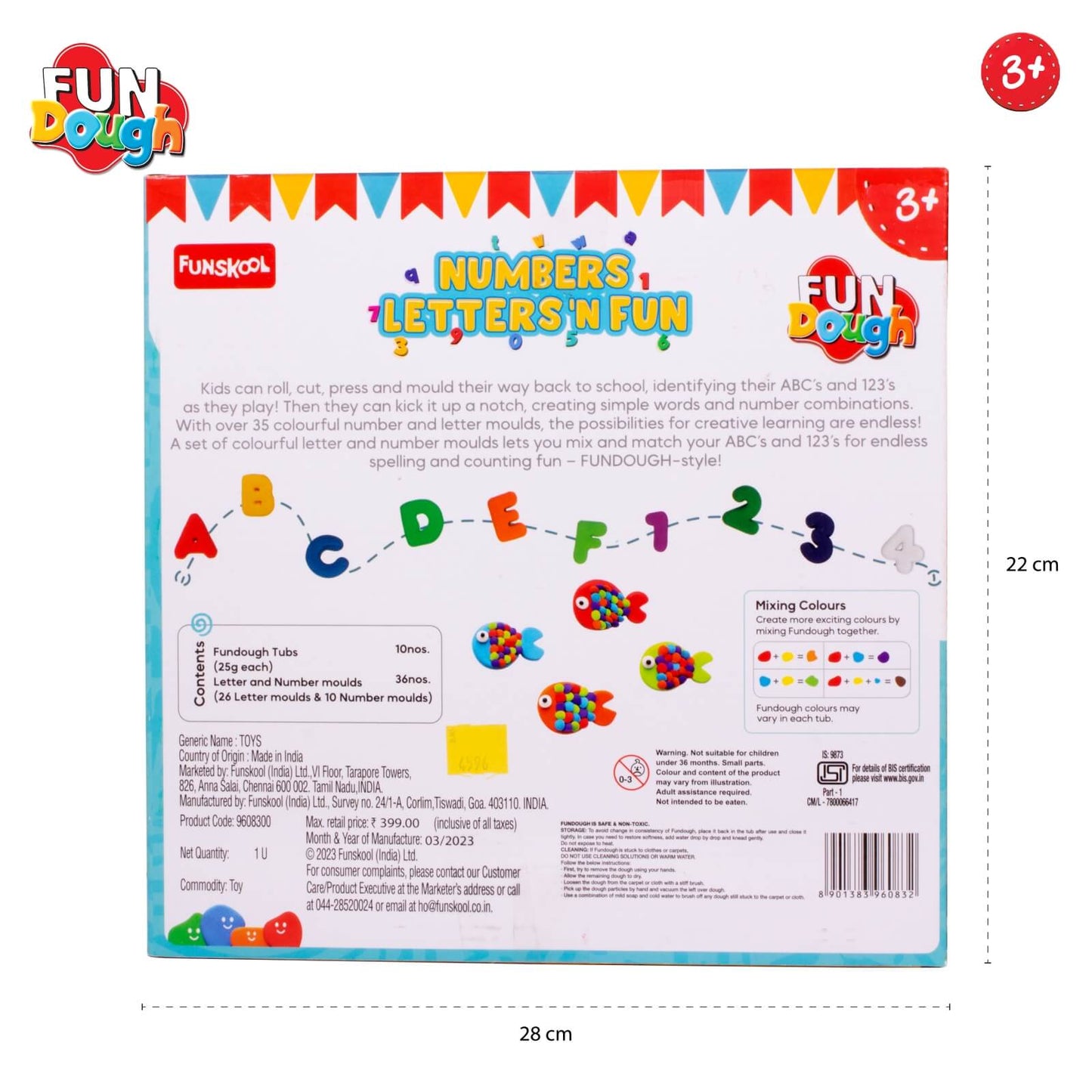 Funskool Fundough Alphabet & Numbers Learning Kit: Creative Clay Play for Kids