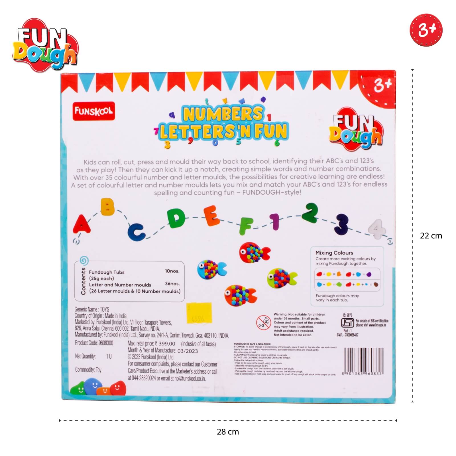 Funskool Fundough Alphabet & Numbers Learning Kit: Creative Clay Play for Kids