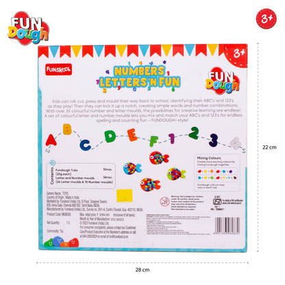 Funskool Fundough Alphabet & Numbers Learning Kit: Creative Clay Play for Kids