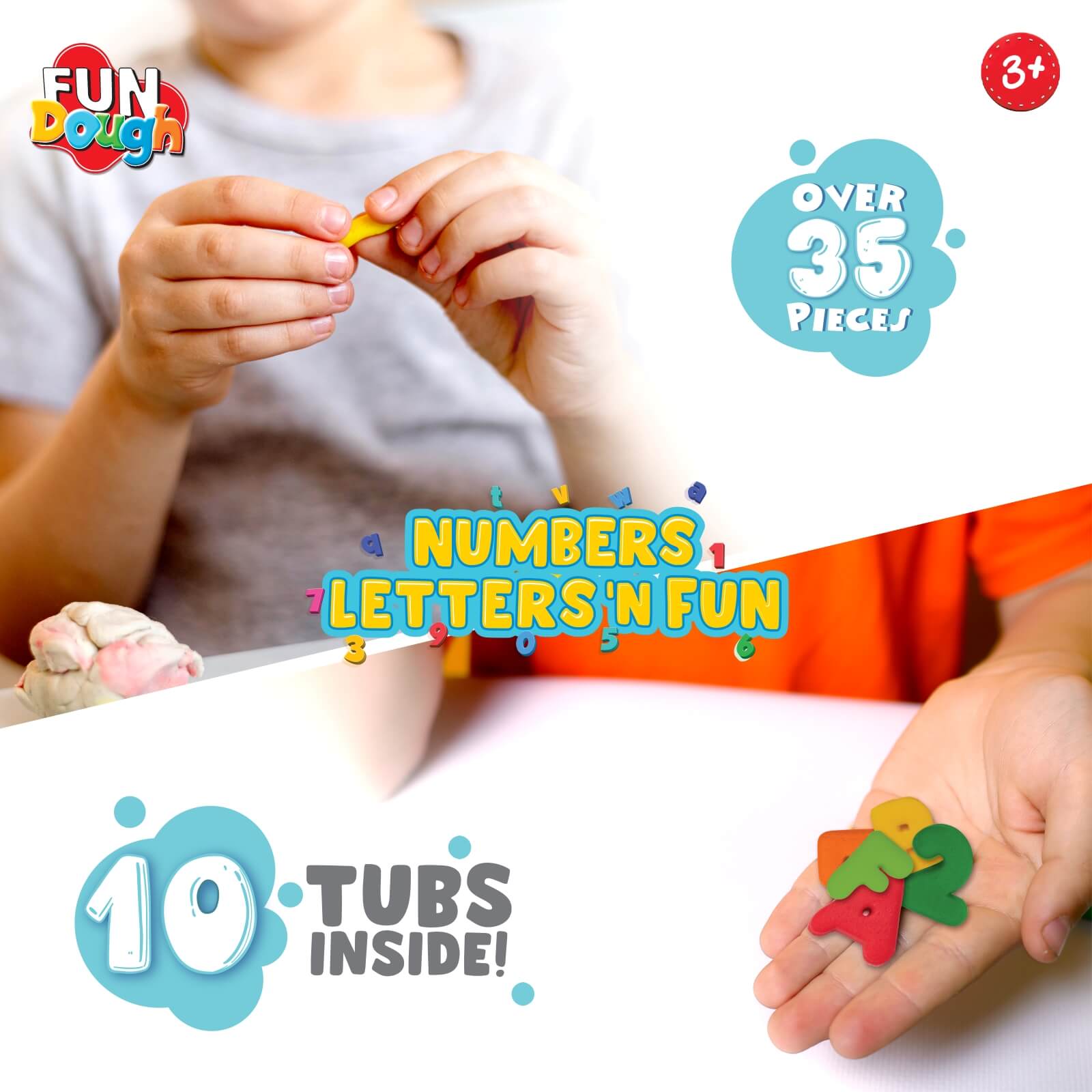 Funskool Fundough Alphabet & Numbers Learning Kit: Creative Clay Play for Kids