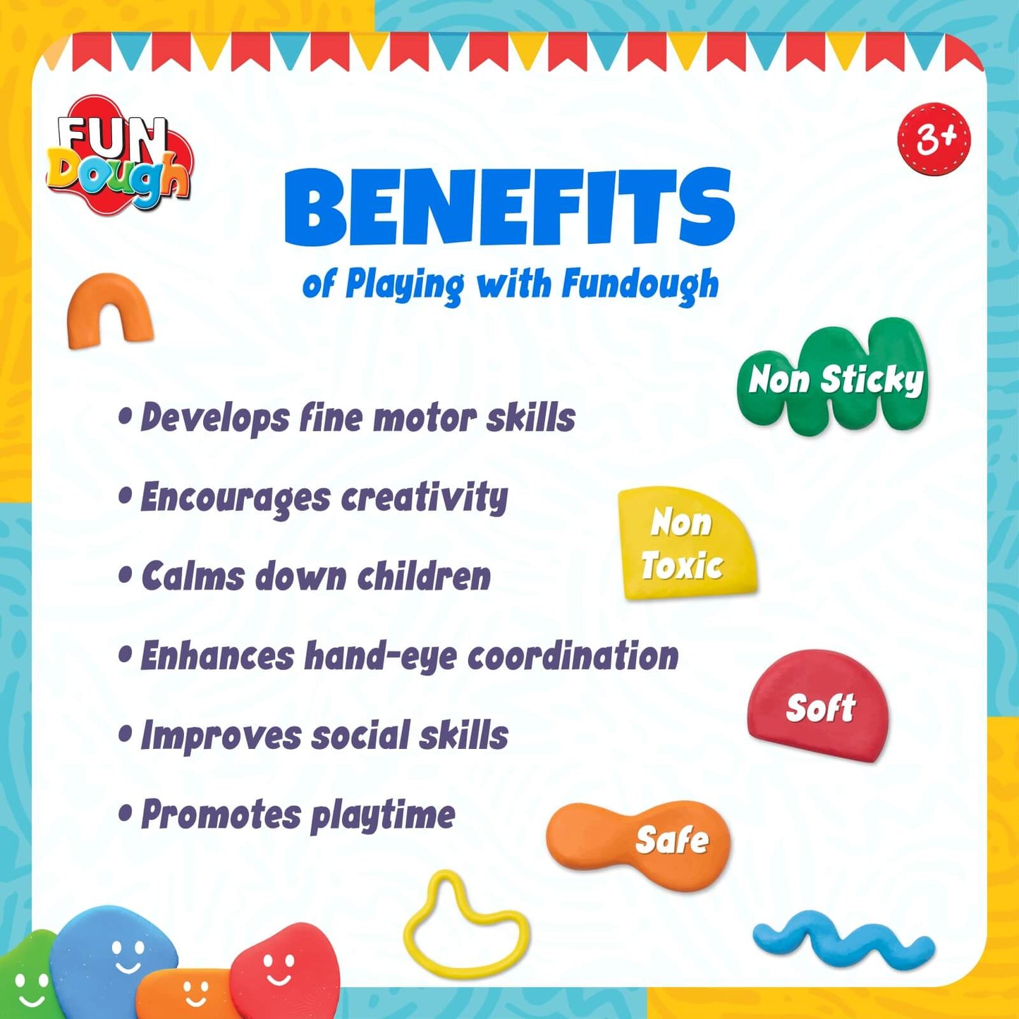 Funskool Fundough Alphabet & Numbers Learning Kit: Creative Clay Play for Kids