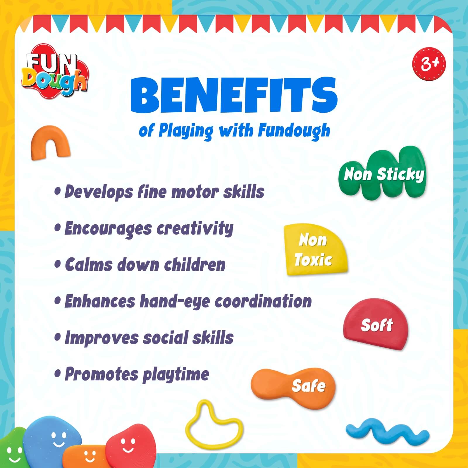 Funskool Fundough Alphabet & Numbers Learning Kit: Creative Clay Play for Kids