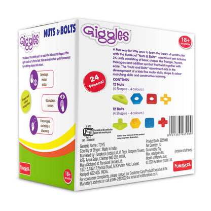 Funskool Colorful Nuts & Bolts Educational Toy Set for Kids Skill Development