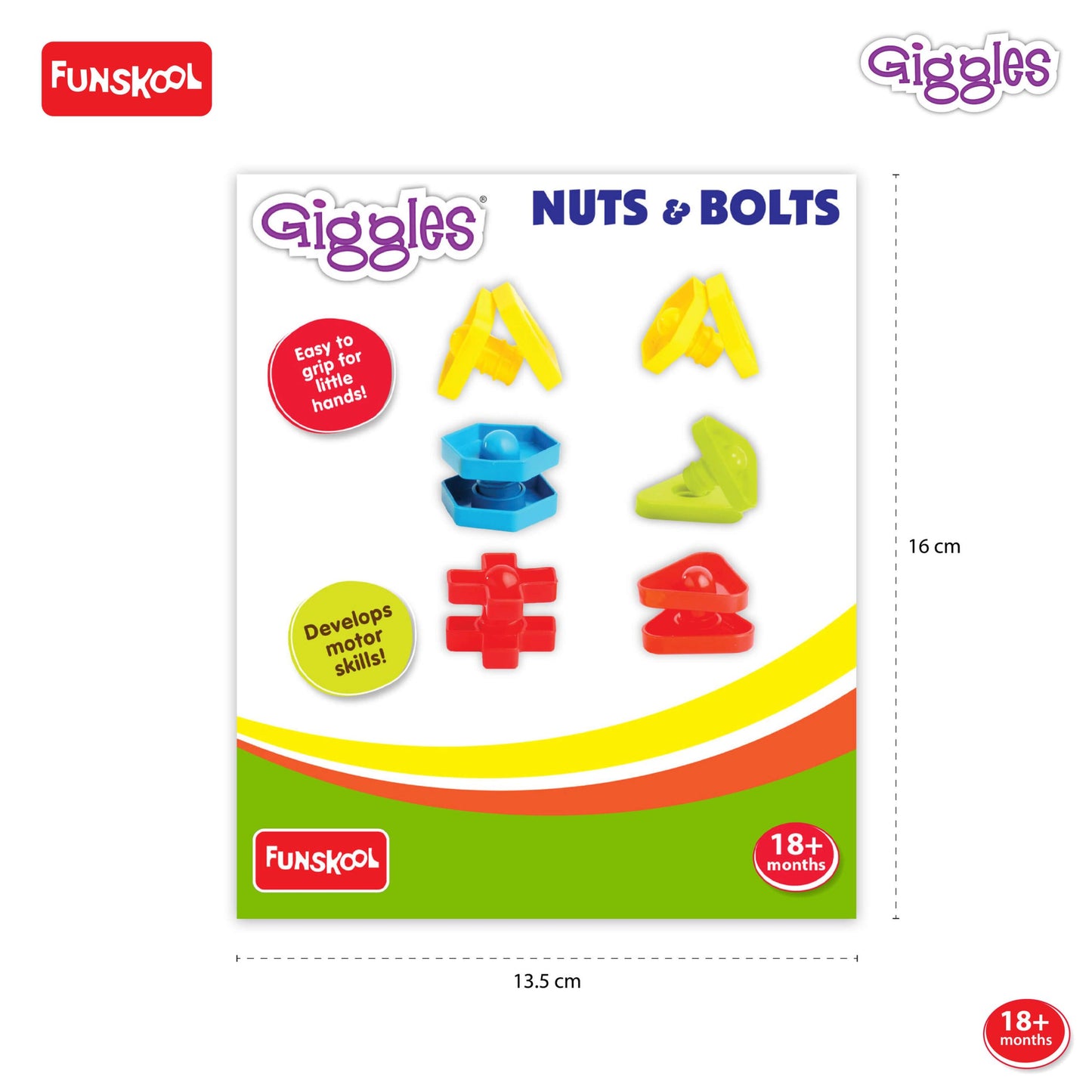 Funskool Colorful Nuts & Bolts Educational Toy Set for Kids Skill Development
