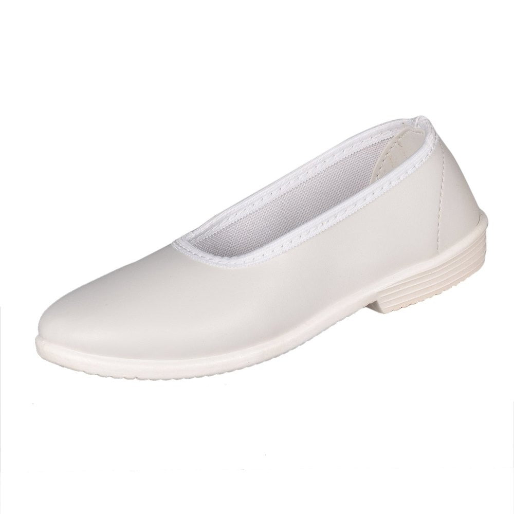 Odyssia Cut School Shoes for Girls | CL1010 White
