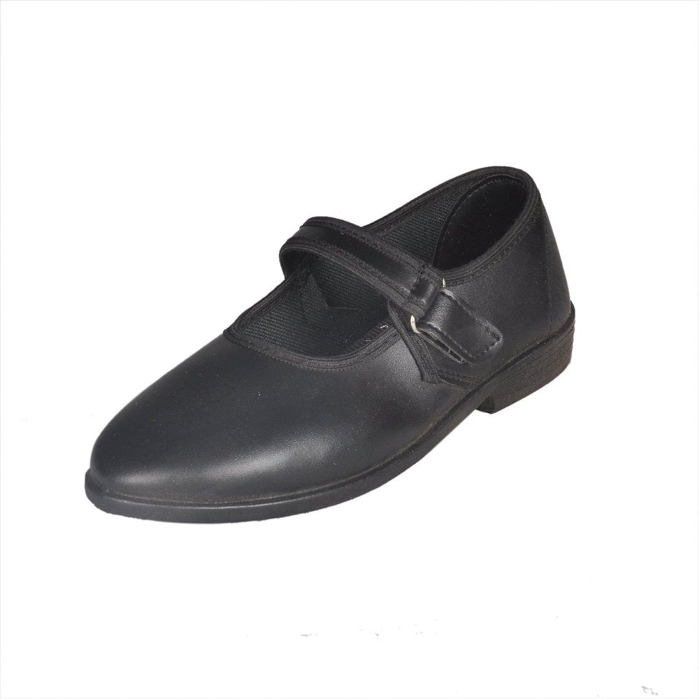 Odyssia Velcro School Shoes for Girls | CL1011 Black