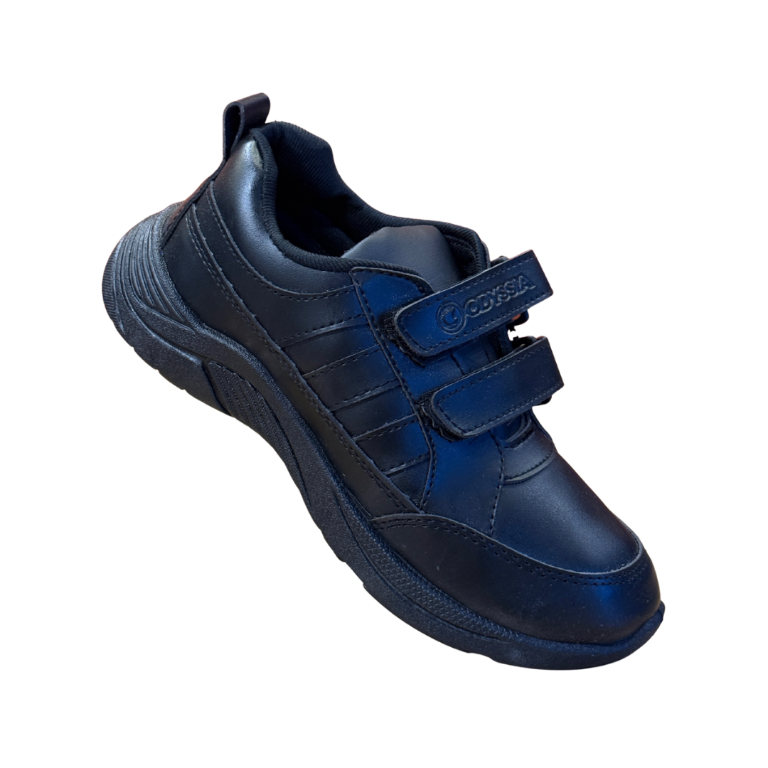 Odyssia Velcro School Shoes for Boys & Girls | CL3012 Black